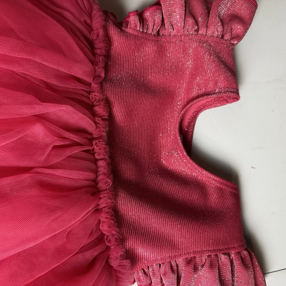 Pink Tutu Dress‎ Baby Girl Hot Pink Tulle Birthday Cake Smash Princess Photo